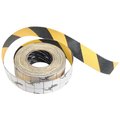 Top Tape &  Label. INCOM Anti-Slip Traction Yellow/Black Hazard Striped Tape Roll, 4 x 60' SG3904YB